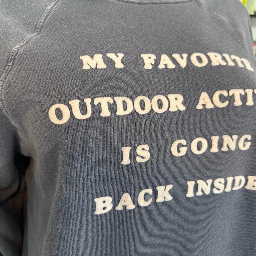Wildfox Heather Blue Gray Fleece Sweatshirt - Picture 3 of 7